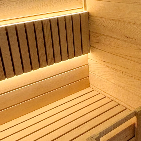 Model No. 0016: Custom Outdoor Traditional Dry Steam Sauna Room - Canadian Red Cedar Wood