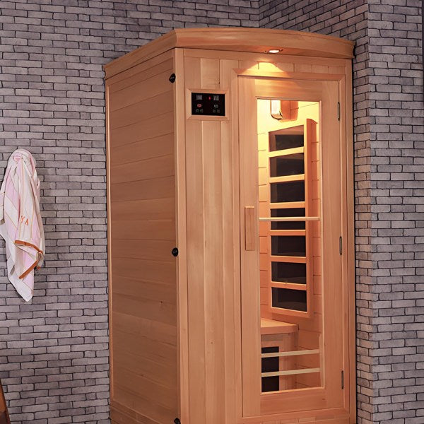 No.0015 Sauna factory sells 2-person indoor solid wood sauna with WIFI controller Bluetooth speaker