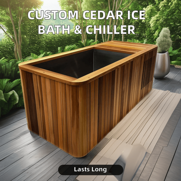 No.0004 Modern Design Wooden Spa Tub Customizable Cedar Whirlpool with Massage Feature for Gym Villa Relaxation for 6 People