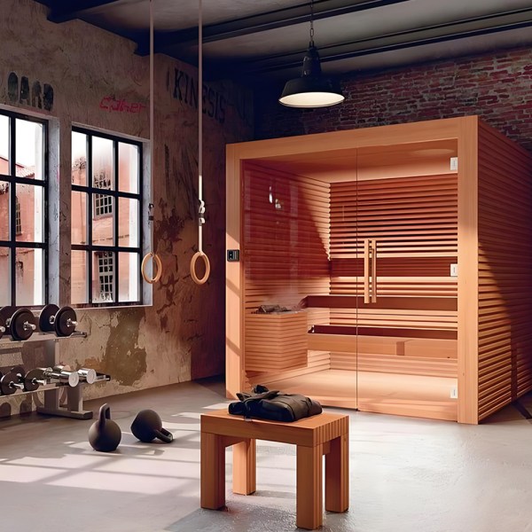 No.0014 Sauna factory sells traditional wooden indoor steam sauna with WIFI controller Bluetooth speaker